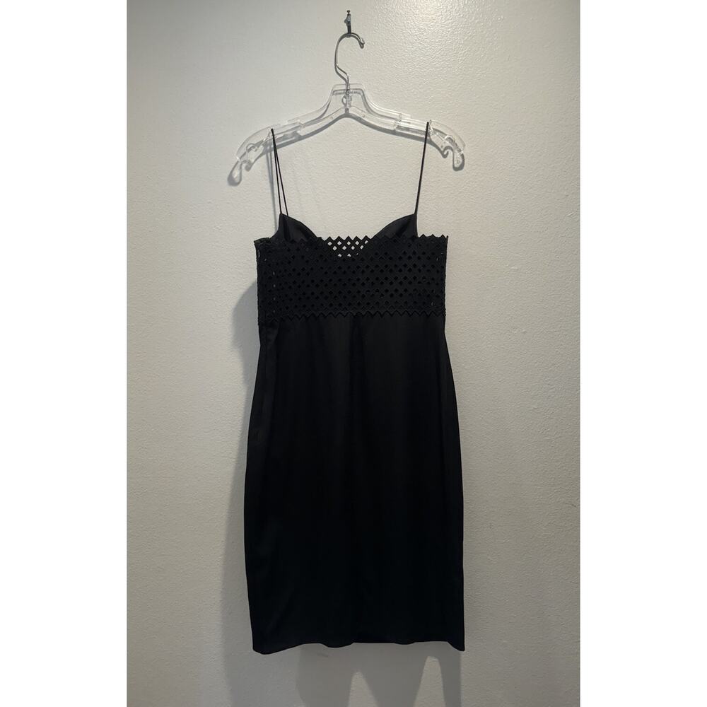 Catherine Malandrino Size 10 Black Dress Underwire Bustier Silk Blend Cut Out - Picture 3 of 11